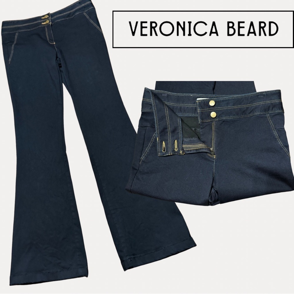 Veronica Beard Dark Blue Flare Jeans